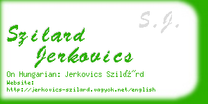 szilard jerkovics business card